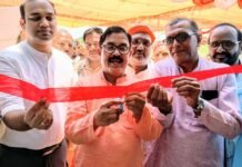 ग्राम चौपाल में नव निर्मित आंगनवाड़ी केंद्र का उद्घाटन, जनकल्याणकारी योजनाओं का लाभ वितरित